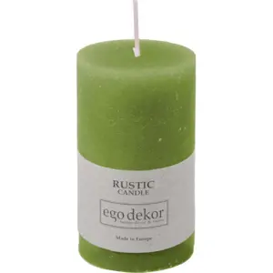 Zelená svíčka Rustic candles by Ego dekor Rust, doba hoření 38 h