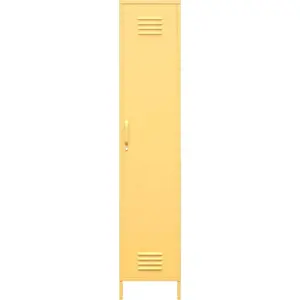 Žlutá kovová skříňka Novogratz Cache, 38 x 185 cm