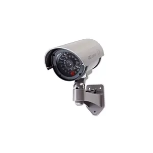 Zaparkorun Fiktivní CCTV monitorovací kamera - na baterie - stříbrná