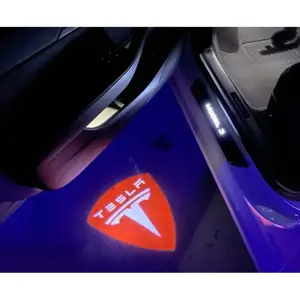Zaparkorun LED projektor loga značky automobilu - 2 ks - Tesla