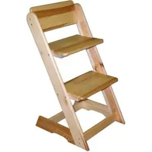 ATAN Dětská rostoucí židle - borovice Borovice - surové dřevo