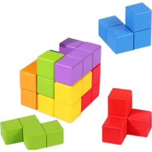 bHome Dřevěné kostky tetris MHBH1184