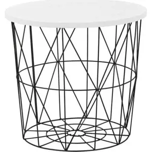 Produkt Halmar Odkládací stolek Mariffa - deska bílá/podnož černá