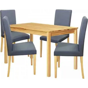 Produkt Idea Jídelní stůl 8848 lak + 4 židle PRIMA 3038 šedá/světlé nohy