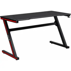Produkt Tempo Kondela Herní stůl / počítačový stůl MACKENZIE 140cm - černá / červená + kupón KONDELA10 na okamžitou slevu 3% (kupón uplatníte v košíku)