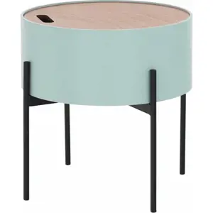 Tempo Kondela Příruční stolek MOSAI - neo mint / přírodní / černá + kupón KONDELA10 na okamžitou slevu 3% (kupón uplatníte v košíku)