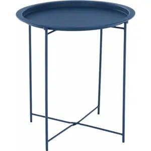 Tempo Kondela Příruční stolek s odnímatelným tácem RENDER - tmavě modrý + kupón KONDELA10 na okamžitou slevu 3% (kupón uplatníte v košíku)