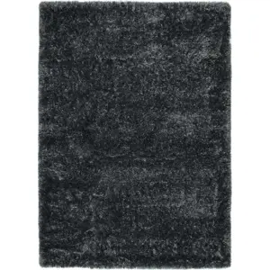 Antracitově šedý koberec Universal Aloe Liso, 60 x 120 cm
