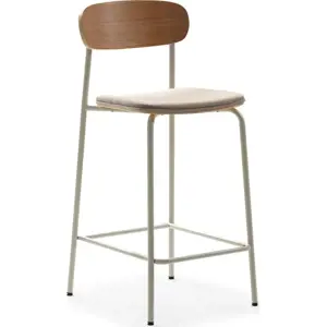 Produkt Barové židle v sadě 2 ks v béžovo-přírodní barvě (výška sedáku 66 cm) Adriana – Marckeric