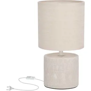 Produkt Béžová stolní lampa s textilním stínidlem (výška 26 cm) Dina – Candellux Lighting