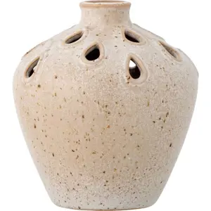 Produkt Béžová váza z kameniny (výška 15 cm) Minel – Bloomingville