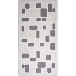 Produkt Béžový bavlněný koberec Vitaus Mozaik, 100 x 150 cm
