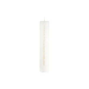 Bílá adventní svíčka s čísly Unipar, doba hoření 70 h