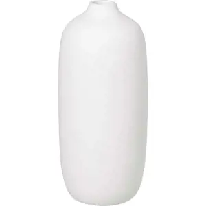 Bílá keramická váza Blomus Ceola, výška 18 cm