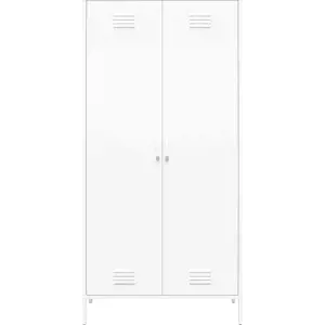 Bílá kovová šatní skříň 90x185 cm Mission District - Støraa