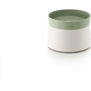 Bílá silikonová nádoba na přípravu rýže či quinoi v mikrovlnce Lékué Quick, ⌀ 13 cm