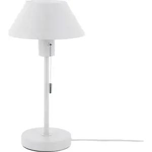 Bílá stolní lampa s kovovým stínidlem (výška 36 cm) Office Retro – Leitmotiv