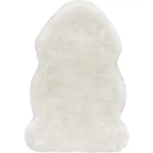 Bílá umělá kožešina Mint Rugs Uni Soft, 60 x 90 cm