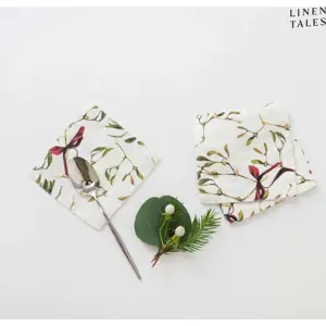 Produkt Bílé podtácky s vánočním motivem v sadě 4 ks – Linen Tales
