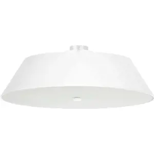 Bílé stropní svítidlo s textilním stínidlem ø 70 cm Hektor – Nice Lamps