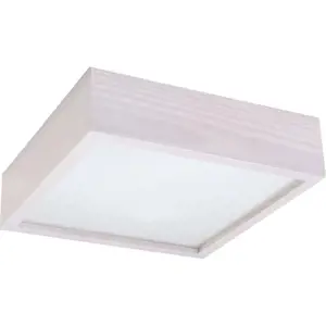 Produkt Bílé stropní svítidlo se skleněným stínidlem 30.5x30.5 cm Busha – Nice Lamps