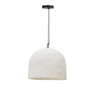 Bílé závěsné svítidlo ø 35 cm Sineu – Kave Home