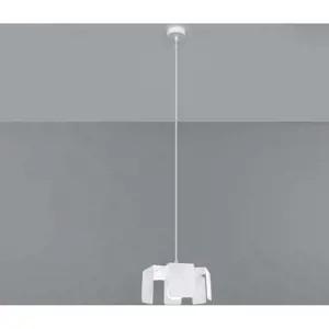 Bílé závěsné svítidlo s kovovým stínidlem ø 24 cm Rossario – Nice Lamps