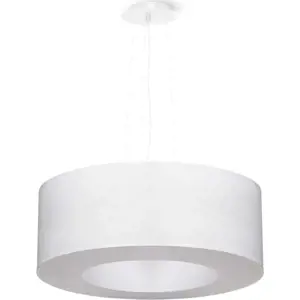 Produkt Bílé závěsné svítidlo s textilním stínidlem ø 50 cm Galata – Nice Lamps