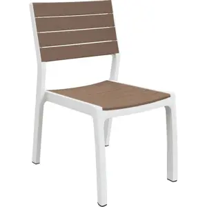 Bílo-hnědá plastová zahradní židle Harmony – Keter