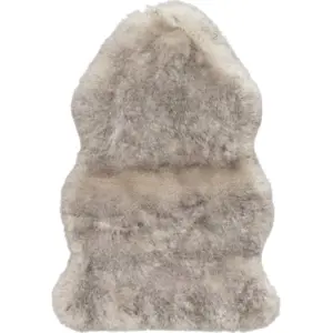 Bílo-hnědá umělá kožešina Mint Rugs Uni Soft, 60 x 90 cm