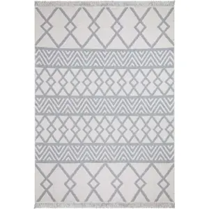 Produkt Bílo-šedý bavlněný koberec Oyo home Duo, 60 x 100 cm