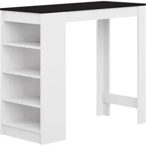 Produkt Bílý barový stůl s černou deskou 115x50 cm Aravis - TemaHome