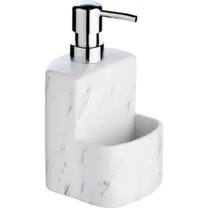 Produkt Bílý keramický dávkovač na mýdlo Wenko Festival Marble, 380 ml