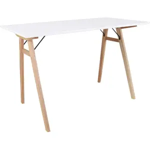 Produkt Bílý stůl s hnědýma nohama House Nordic Vojens Desk, délka 120 cm