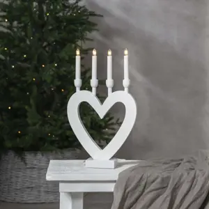 Produkt Bílý vánoční LED svícen Star Trading Dala, výška 45 cm