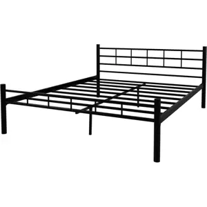 Černá kovová dvoulůžková postel s roštem 160x200 cm K70 – Kalune Design