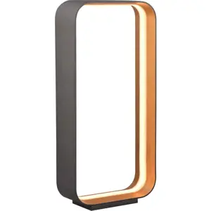 Produkt Černá LED stolní lampa s hlasovým ovládáním/s ovládáním pomocí mobilní aplikace s kovovým stínidlem (výška 61 cm) Cizione – CINQUE