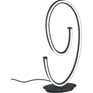 Produkt Černá LED stolní lampa s hlasovým ovládáním/s ovládáním pomocí mobilní aplikace s kovovým stínidlem (výška 65 cm) Ciola – CINQUE