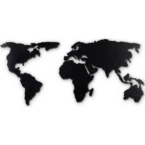 Produkt Černá nástěnná kovová dekorace World Map XL