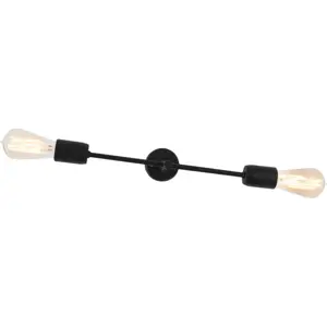 Černá nástěnná lampa pro 2 žárovky CustomForm Twigo, šířka 43 cm