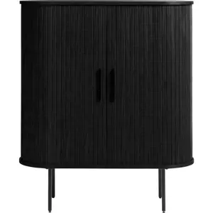 Černá skříňka v dekoru dubu 100x118 cm Nola – Unique Furniture