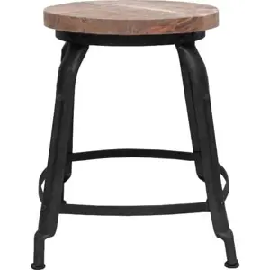 Produkt Černá stolička se sedákem z mangového dřeva LABEL51 Delhi