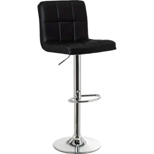 Produkt Černé barové židle s nastavitelnou výškou z imitace kůže v sadě 2 ks (výška sedáku 93 cm) – Casa Selección