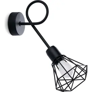 Produkt Černé nástěnné svítidlo ø 10 cm Varpu – Nice Lamps