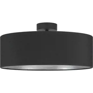 Produkt Černé stropní svítidlo s detailem ve stříbrné barvě Sotto Luce Tres XL, ⌀ 45 cm