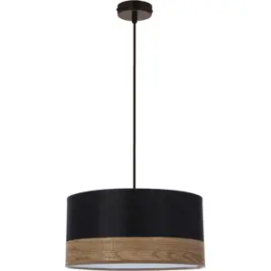 Produkt Černé závěsné svítidlo s textilním stínidlem ø 30 cm Porto – Candellux Lighting