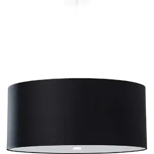 Černé závěsné svítidlo se skleněným stínidlem ø 60 cm Volta – Nice Lamps