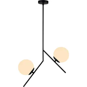 Černé závěsné svítidlo Squid Lighting Diagonal, výška 74 cm