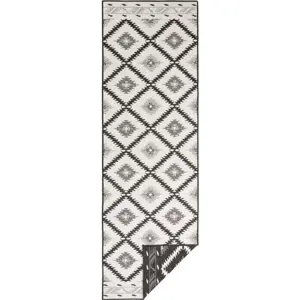 Produkt Černo-krémový venkovní koberec NORTHRUGS Malibu, 80 x 350 cm