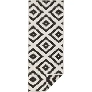 Produkt Černo-krémový venkovní koberec NORTHRUGS Malta, 80 x 250 cm